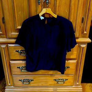 Black silk work shirt